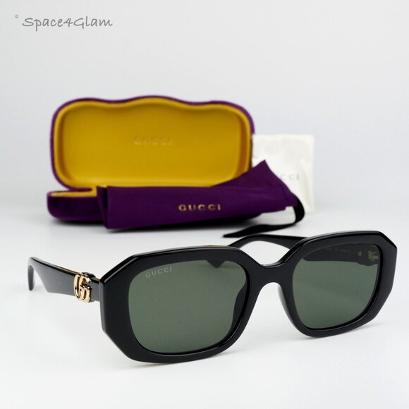 Gucci Women Sunglasses Black Grey Geometric GG1535S 001 BRAND NEW - Picture 1 of 10